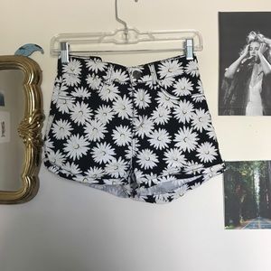 Floral High Waisted Shorts